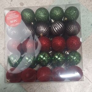 Ashland Holiday Ornament Set - Red, Green, Silver